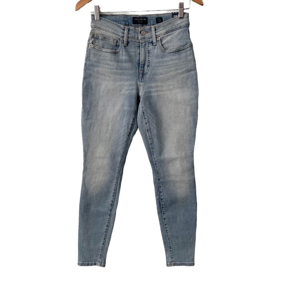 NWT Lucky Brand Ava Mid Rise Skinny Ankle Jeans Light Wash Women's Size 2/26